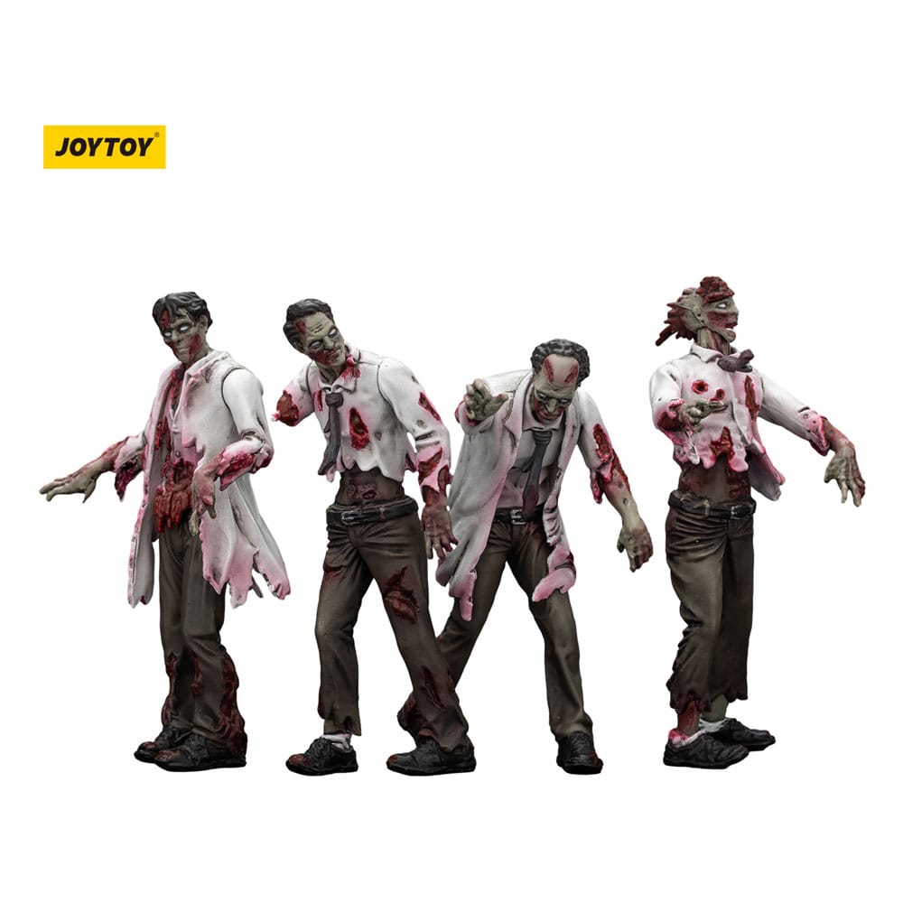 Zombie Dark Source Action Figures 4-Pack Scientists (Male) 8cm