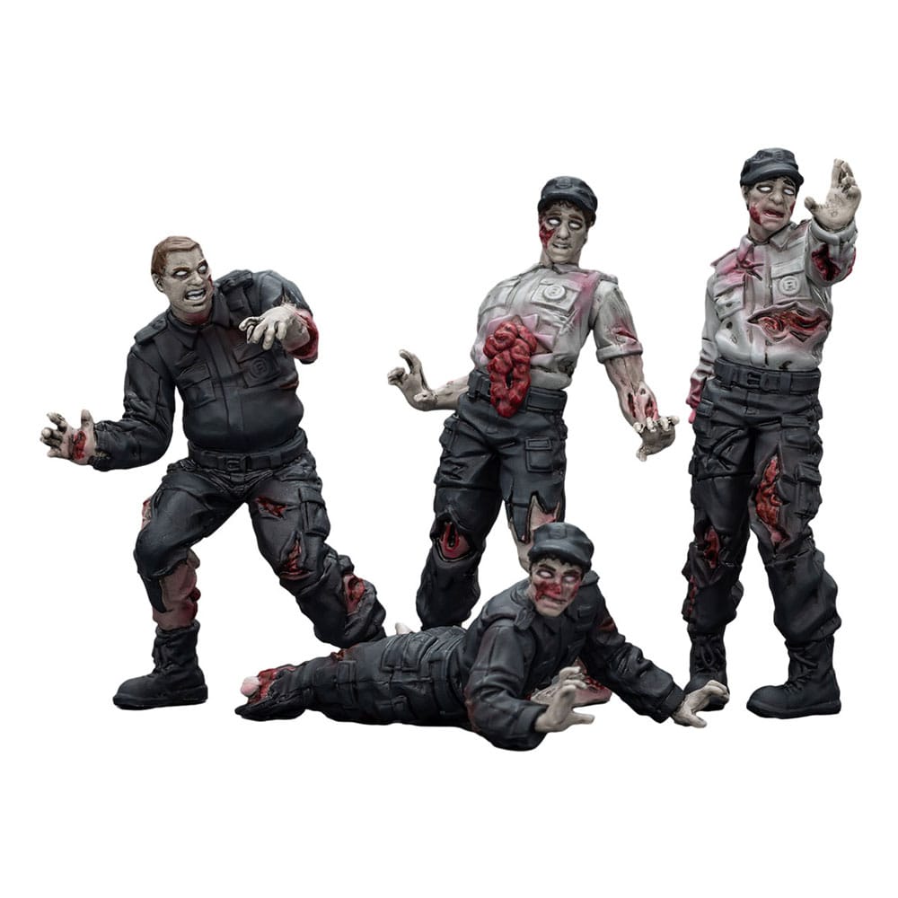 Zombie Dark Source Action Figures 4-Pack Security Guards 8cm