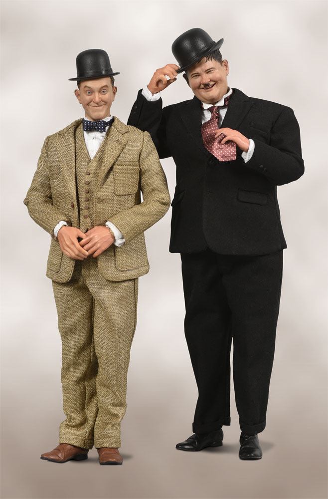 スタン・ローレルとオリバー・ハーディ 人形セット Laurel & Hardy Action Figure 2-Pack 1/6 Classic Suits