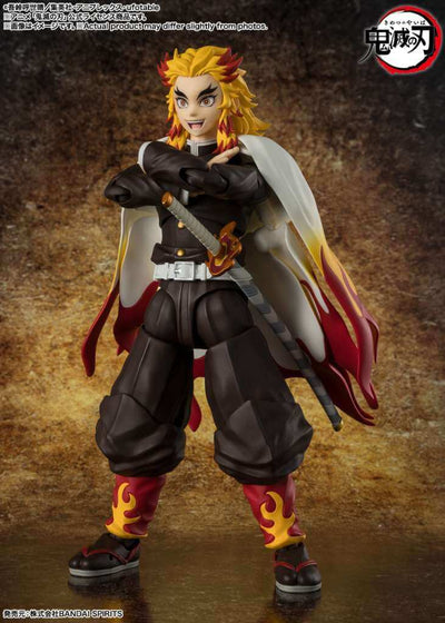 Demon Slayer: Kimetsu no Yaiba S.H. Figuarts Action Figure Kyojuro Rengoku 15cm - Action Figures - Bandai Tamashii Nations - Hobby Figures UK