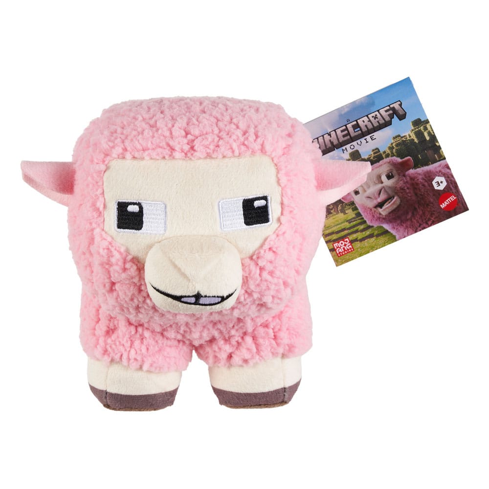 A Minecraft Movie Plush Figure Pink Sheep 20cm - Plush - Mattel - Hobby Figures UK