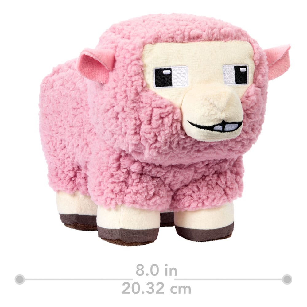 A Minecraft Movie Plush Figure Pink Sheep 20cm - Plush - Mattel - Hobby Figures UK