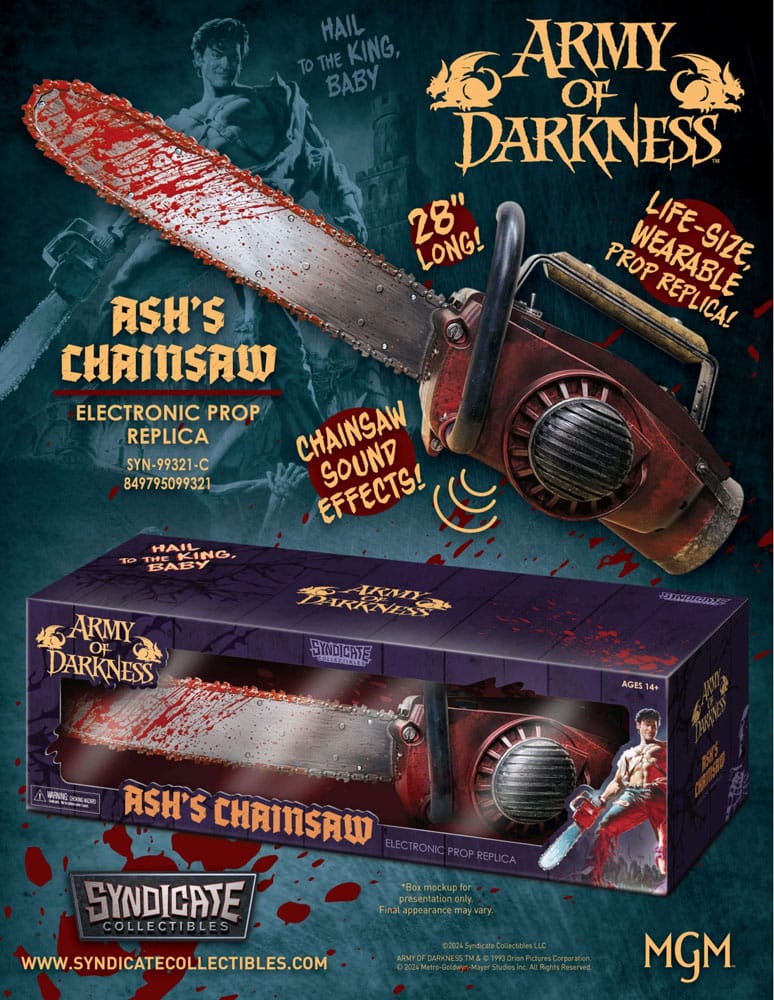 Army of Darkness Prop Replica 1/1 Ash's Chainsaw 71cm - Scale Statue - Syndicate Collectibles - Hobby Figures UK