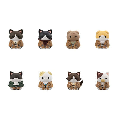 Attack on Titan Mega Cat Project Trading Figure 8-Pack Attack on Tinyan Gathering Scout Regiment danyan! 3cm - Mini Figures - Megahouse - Hobby Figures UK