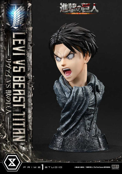 Attack on Titan Ultimate Premium Masterline Series Statue 1/4 Levi Versus Beast Titan 73cm - Scale Statue - Prime 1 Studio - Hobby Figures UK