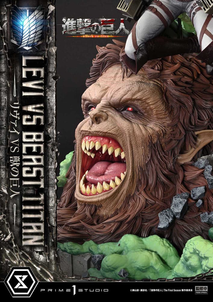 Attack on Titan Ultimate Premium Masterline Series Statue 1/4 Levi Versus Beast Titan 73cm - Scale Statue - Prime 1 Studio - Hobby Figures UK
