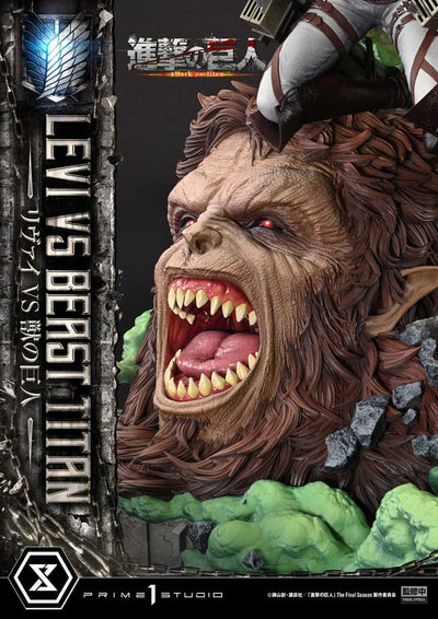 Attack on Titan Ultimate Premium Masterline Series Statue 1/4 Levi Versus Beast Titan 73cm - Scale Statue - Prime 1 Studio - Hobby Figures UK