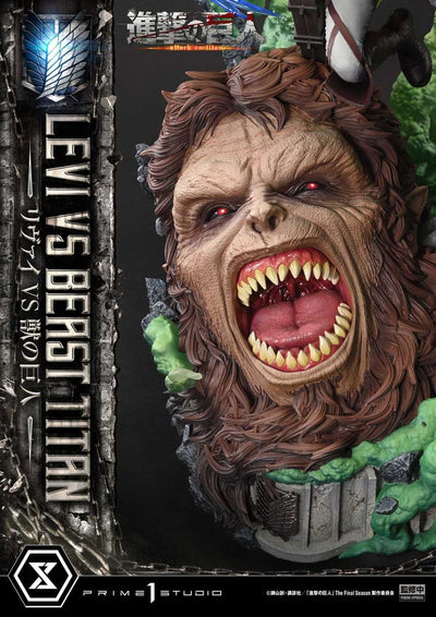 Attack on Titan Ultimate Premium Masterline Series Statue 1/4 Levi Versus Beast Titan 73cm - Scale Statue - Prime 1 Studio - Hobby Figures UK