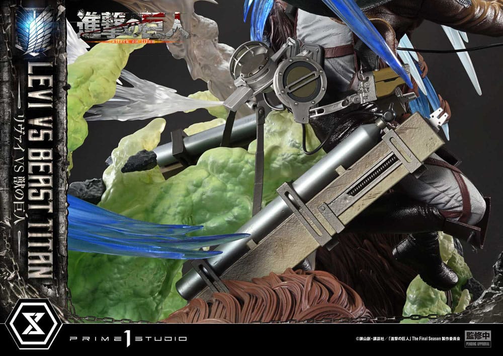 Attack on Titan Ultimate Premium Masterline Series Statue 1/4 Levi Versus Beast Titan 73cm - Scale Statue - Prime 1 Studio - Hobby Figures UK
