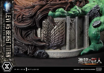 Attack on Titan Ultimate Premium Masterline Series Statue 1/4 Levi Versus Beast Titan 73cm - Scale Statue - Prime 1 Studio - Hobby Figures UK