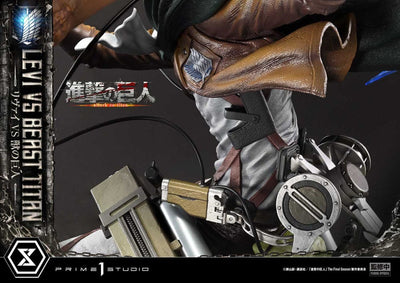 Attack on Titan Ultimate Premium Masterline Series Statue 1/4 Levi Versus Beast Titan 73cm - Scale Statue - Prime 1 Studio - Hobby Figures UK