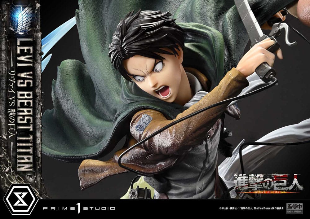 Attack on Titan Ultimate Premium Masterline Series Statue 1/4 Levi Versus Beast Titan 73cm - Scale Statue - Prime 1 Studio - Hobby Figures UK