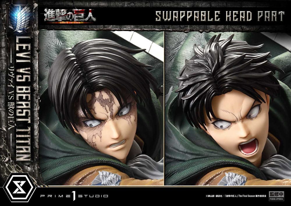 Attack on Titan Ultimate Premium Masterline Series Statue 1/4 Levi Versus Beast Titan 73cm - Scale Statue - Prime 1 Studio - Hobby Figures UK