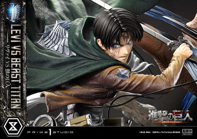 Attack on Titan Ultimate Premium Masterline Series Statue 1/4 Levi Versus Beast Titan 73cm - Scale Statue - Prime 1 Studio - Hobby Figures UK