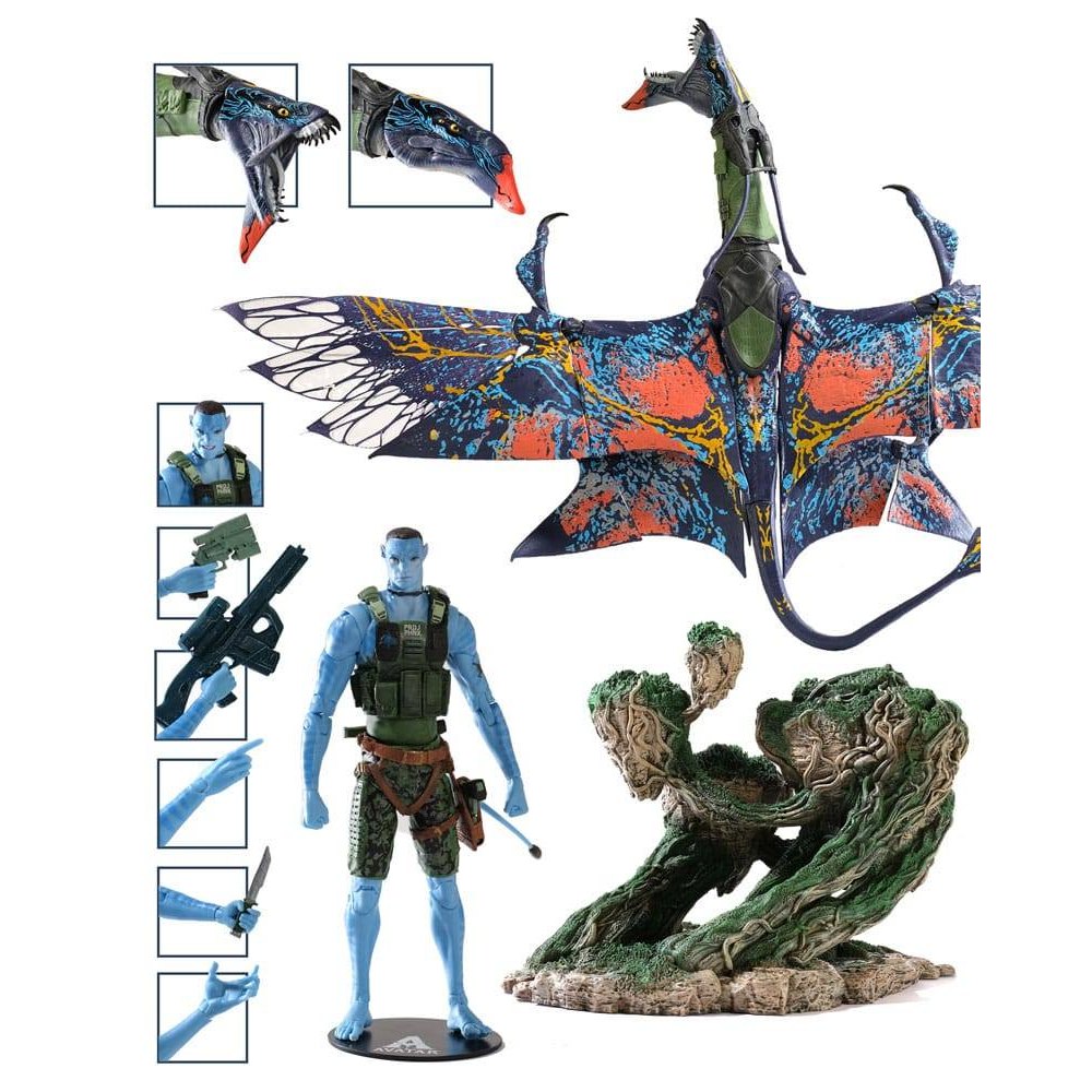 Avatar: The Way of Water Action Figure Recom Quaritch & RDA Banshee (Gold Label) - Action Figures - McFarlane Toys - Hobby Figures UK