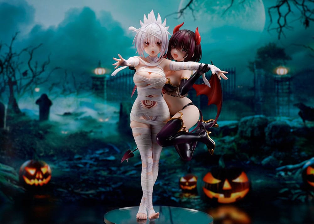 Ayakashi Triangle PVC Statue Matsuri Kazamaki & Suzu Kanade & Shirogane 25cm - Scale Statue - Flare - Hobby Figures UK