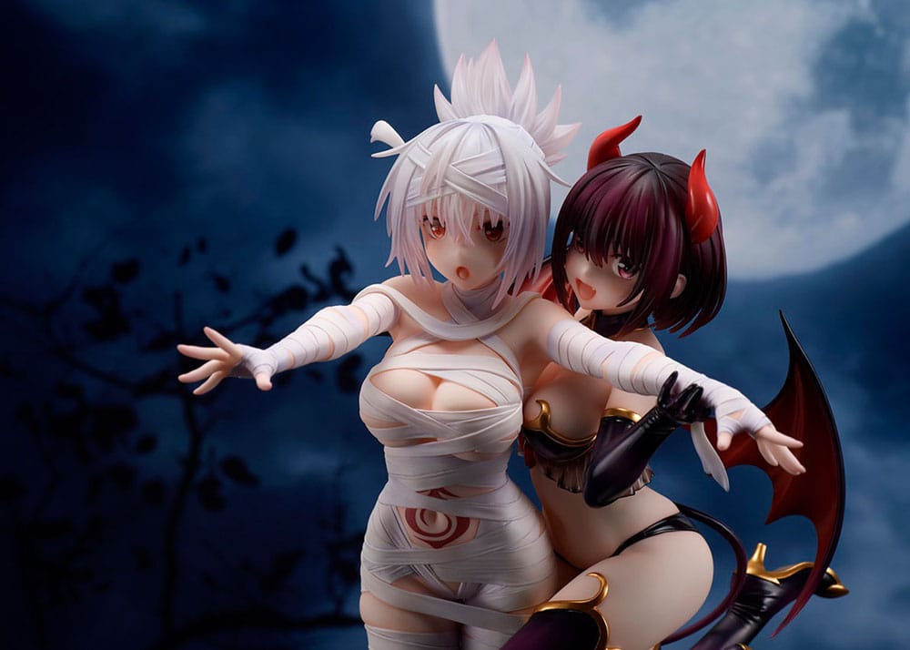 Ayakashi Triangle PVC Statue Matsuri Kazamaki & Suzu Kanade & Shirogane 25cm - Scale Statue - Flare - Hobby Figures UK