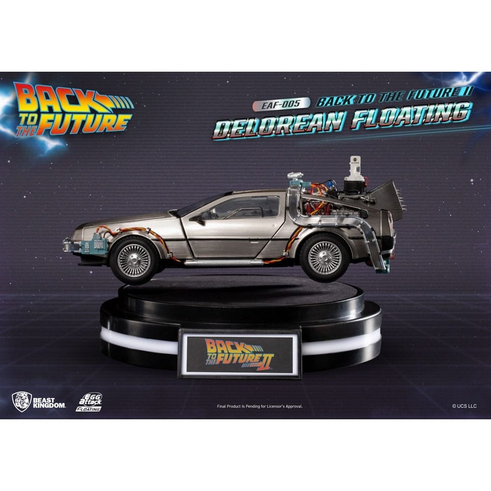 Back-to-the-Future-Egg-Attack-Floating-Statue-Back-to-the-Future-II-DeLorean-Standard-Version-20cm - Mini Figures - Beast-Kingdom-Toys - Hobby Figures UK