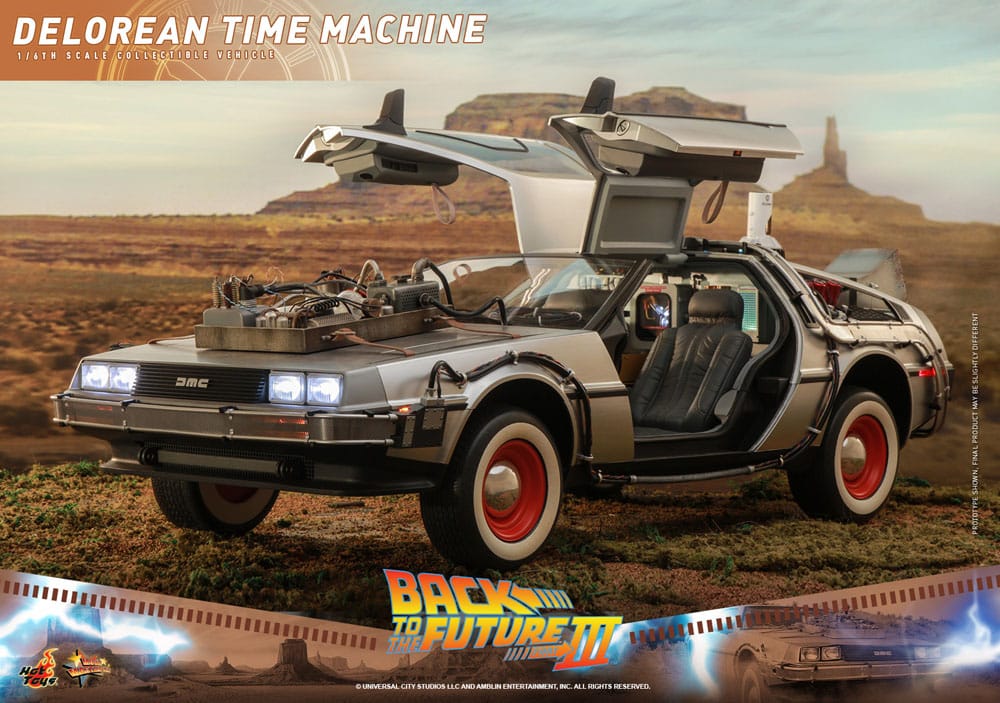 Back to the Future III Movie Masterpiece Vehicle 1/6 DeLorean Time Machine 72cm - Action Figures - Hot Toys - Hobby Figures UK