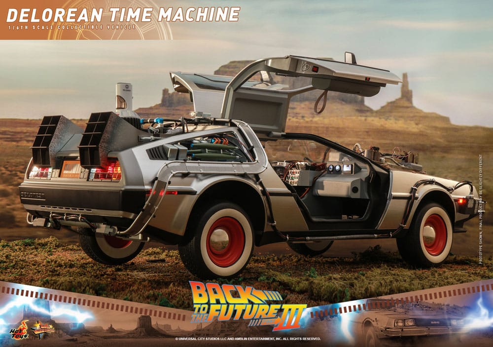 Back to the Future III Movie Masterpiece Vehicle 1/6 DeLorean Time Machine 72cm - Action Figures - Hot Toys - Hobby Figures UK