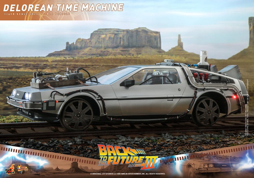 Back to the Future III Movie Masterpiece Vehicle 1/6 DeLorean Time Machine 72cm - Action Figures - Hot Toys - Hobby Figures UK