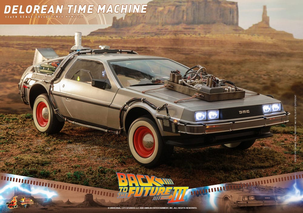 Back to the Future III Movie Masterpiece Vehicle 1/6 DeLorean Time Machine 72cm - Action Figures - Hot Toys - Hobby Figures UK