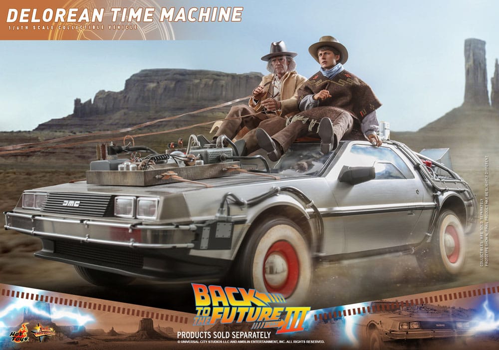 Back to the Future III Movie Masterpiece Vehicle 1/6 DeLorean Time Machine 72cm - Action Figures - Hot Toys - Hobby Figures UK