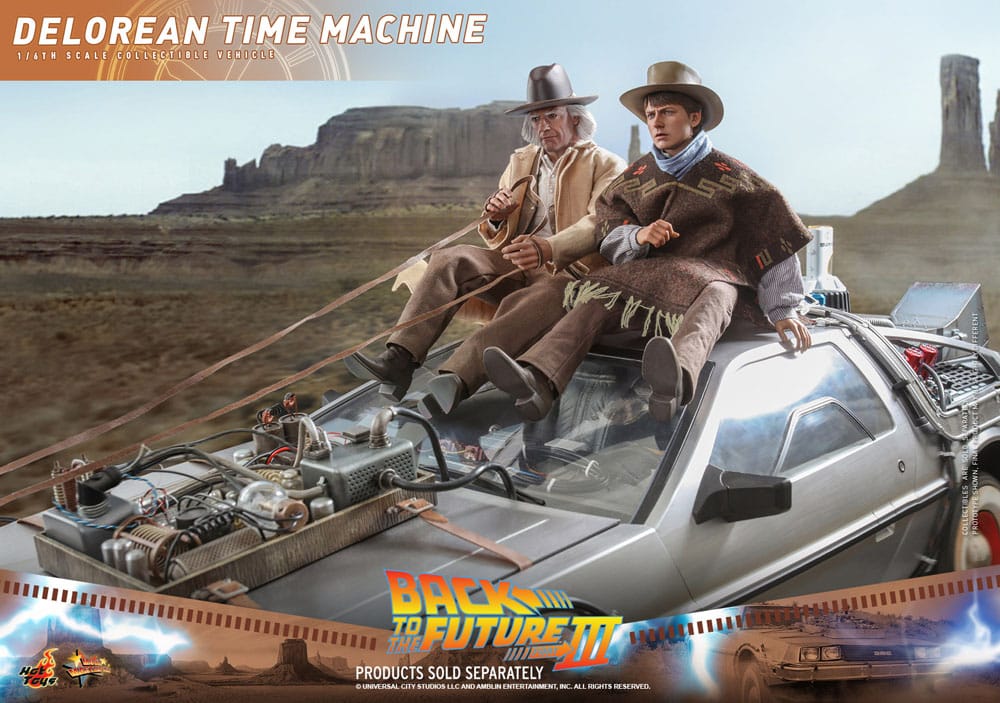 Back to the Future III Movie Masterpiece Vehicle 1/6 DeLorean Time Machine 72cm - Action Figures - Hot Toys - Hobby Figures UK