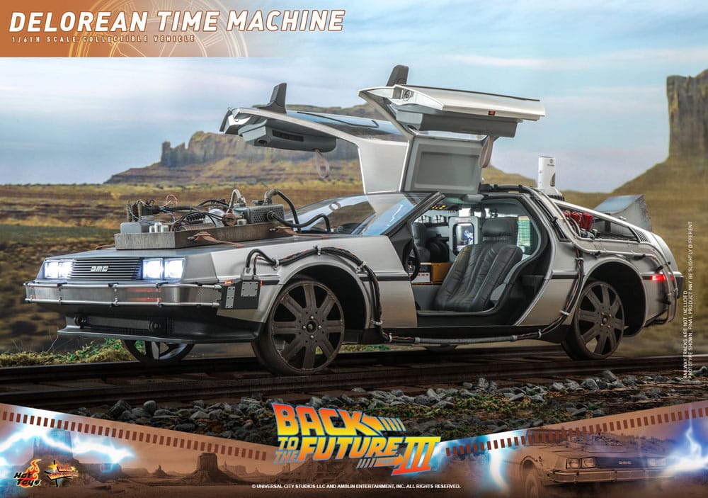 Back to the Future III Movie Masterpiece Vehicle 1/6 DeLorean Time Machine 72cm - Action Figures - Hot Toys - Hobby Figures UK