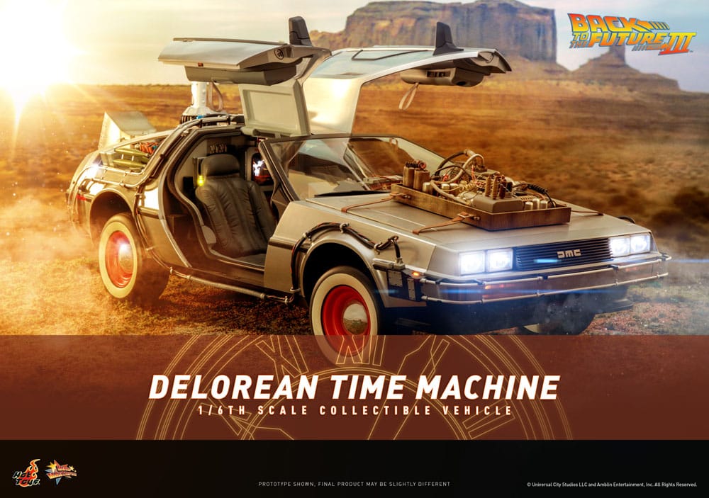 Back to the Future III Movie Masterpiece Vehicle 1/6 DeLorean Time Machine 72cm - Action Figures - Hot Toys - Hobby Figures UK