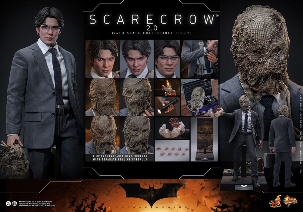 Batman Begins Movie Masterpiece Action Figure 1/6 Scarecrow 2.0 30cm - Action Figures - Hot Toys - Hobby Figures UK