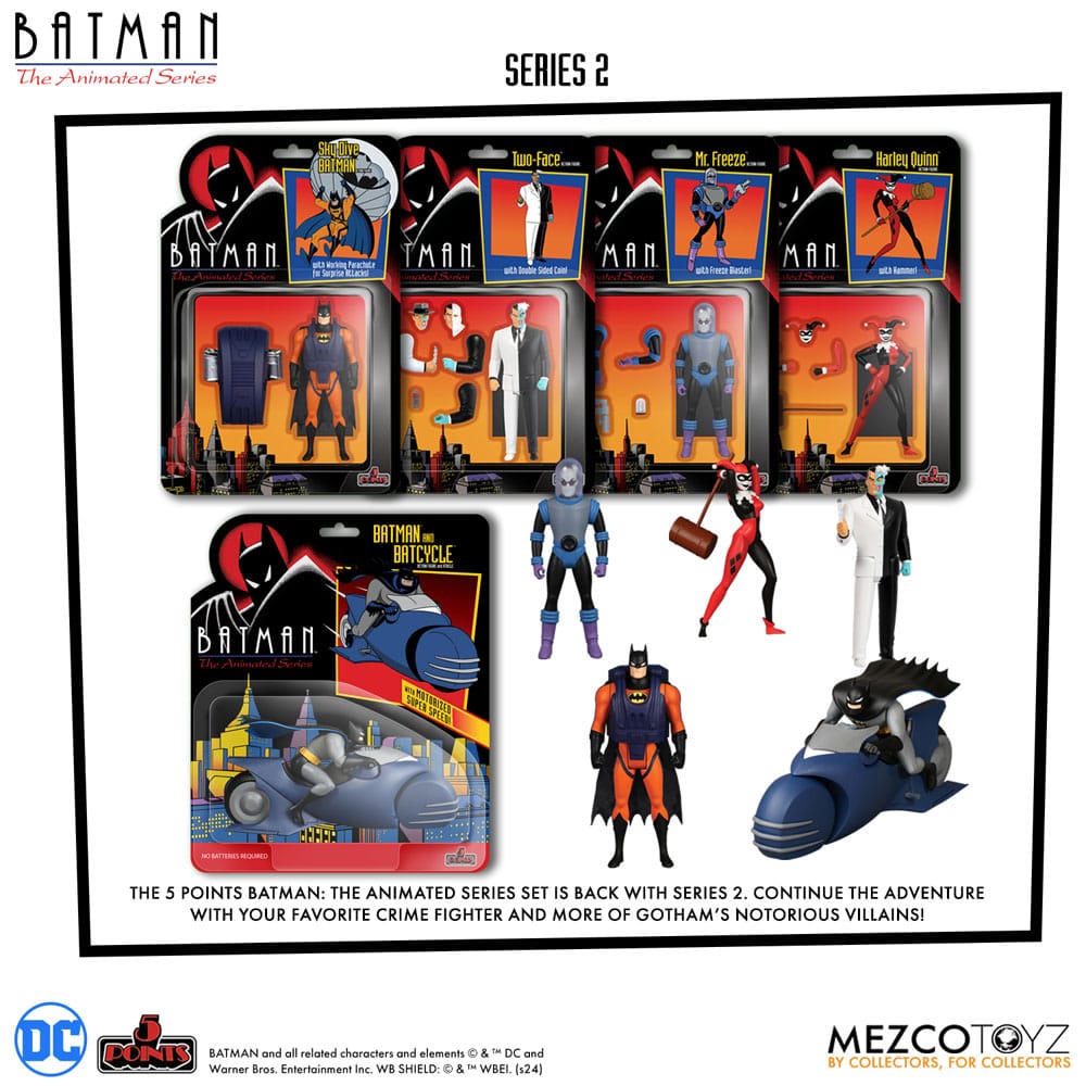 Batman: The Animated Series 2 5 Points Action Figures Deluxe Box Set 9cm - Action Figures - Mezco Toys - Hobby Figures UK