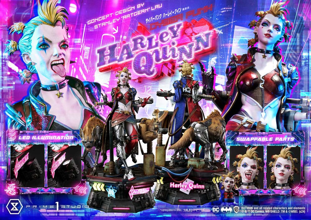 Batman Ultimate Premium Masterline Series Statue Cyberpunk Harley Quinn 60cm - Scale Statue - Prime 1 Studio - Hobby Figures UK