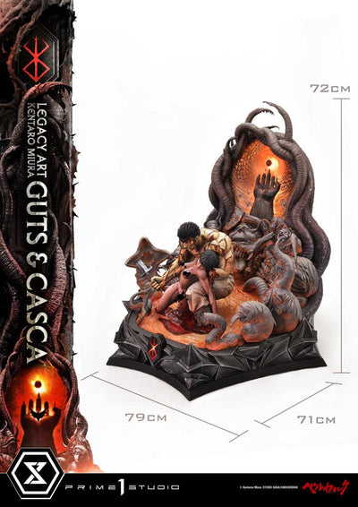 Berserk Ultimate Legacy Art Kentaro Miura Statue 1/4 Guts & Casca Bonus Version 72cm - Scale Statue - Prime 1 Studio - Hobby Figures UK