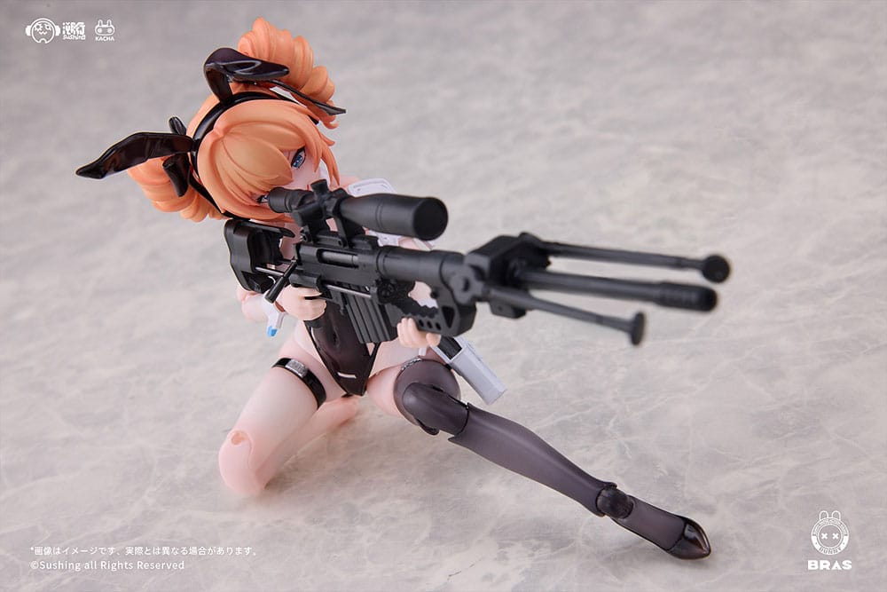 ゲームキャラクター BUNNY RAPID ACTION SQUAD LEONI 1/12 Bunny Rapid Action Squad Action Figure Kit 1/12 Sniper Leoni 15cm