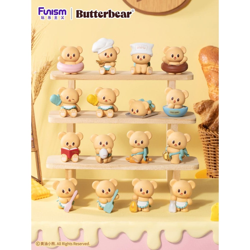 Butterbear Baked with Love Series Mini Figures 3-Pack Chubby Face 9cm Display (6) - Mini Figures - Elska - Hobby Figures UK
