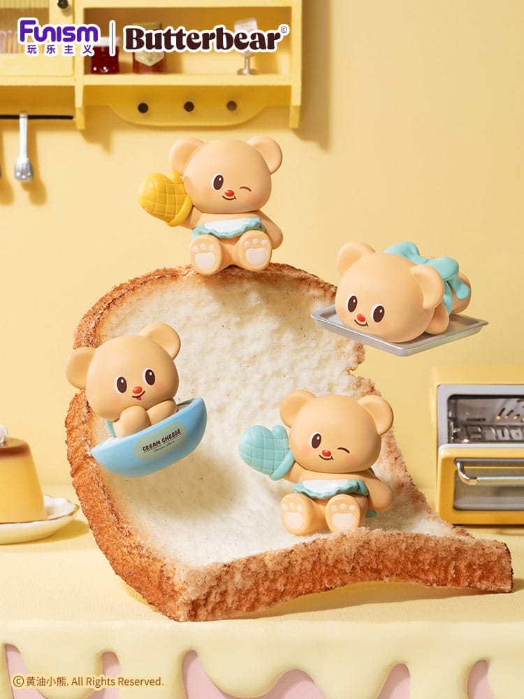 Butterbear Baked with Love Series Mini Figures 3-Pack Chubby Face 9cm Display (6) - Mini Figures - Elska - Hobby Figures UK