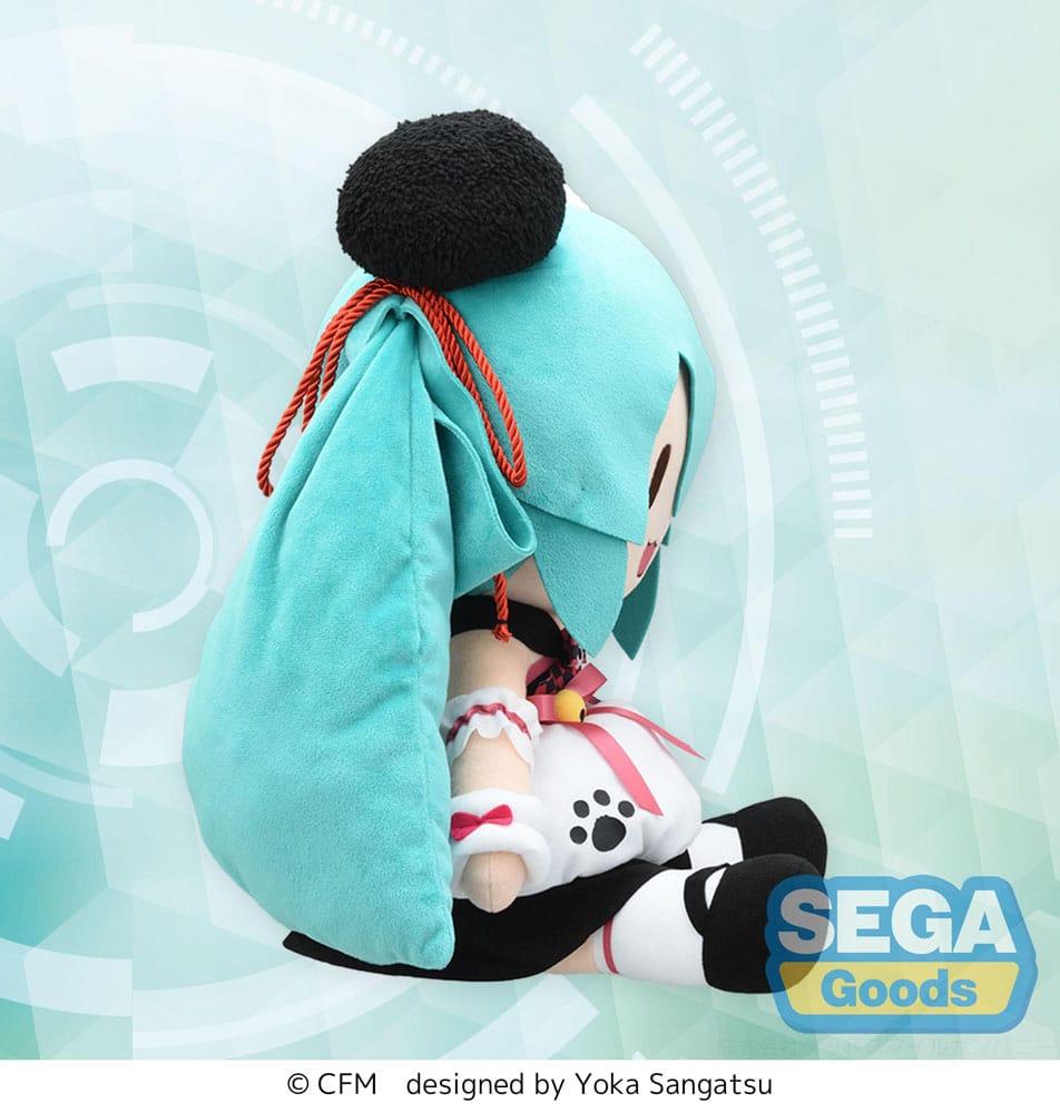 Character Vocal Series 01: Hatsune Miku Fuwa Petit Plush Figure Hatsune Miku Panda Bun LL 40cm - Plush - Sega - Hobby Figures UK