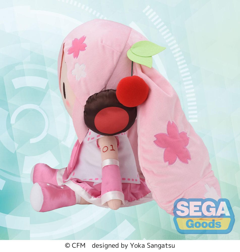 Character Vocal Series 01: Hatsune Miku Fuwa Petit Plush Figure Sakura Miku Dodeka Jumbo 50cm - Plush - Sega - Hobby Figures UK