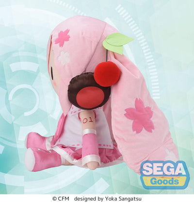 Character Vocal Series 01: Hatsune Miku Fuwa Petit Plush Figure Sakura Miku Dodeka Jumbo 50cm - Plush - Sega - Hobby Figures UK