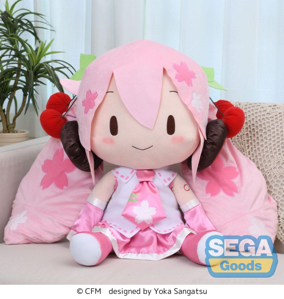 Character Vocal Series 01: Hatsune Miku Fuwa Petit Plush Figure Sakura Miku Dodeka Jumbo 50cm - Plush - Sega - Hobby Figures UK