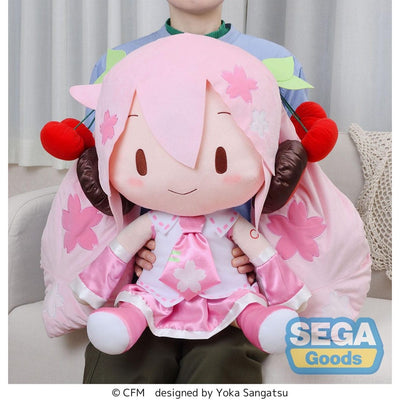 Character Vocal Series 01: Hatsune Miku Fuwa Petit Plush Figure Sakura Miku Dodeka Jumbo 50cm - Plush - Sega - Hobby Figures UK