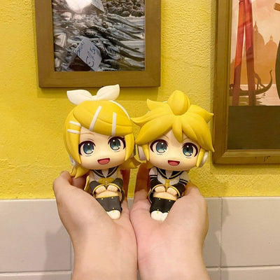 Character Vocal Series: Rin/Len Look Up PVC Statue Hatsune Rin & Len Set (with gift) 11cm - Scale Statue - Megahouse - Hobby Figures UK