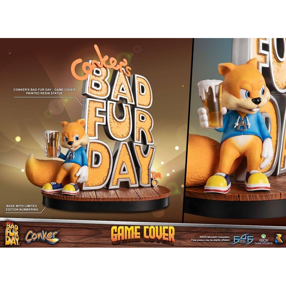 Conker´s Bad Fur Day Statue Game Cover Standard Edition 45cm - Scale Statue - First 4 Figures - Hobby Figures UK