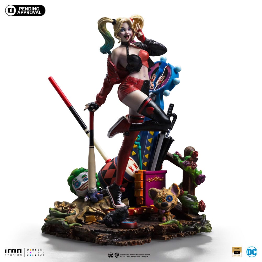 DC Comics Deluxe Art Scale Statue 1/10 Harley Quinn (Gotham City Sirens) 22cm - Scale Statue - Iron Studios - Hobby Figures UK