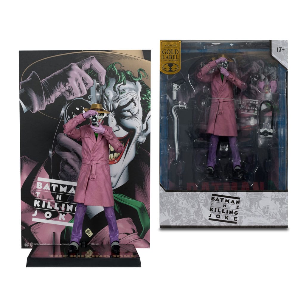 DC Multiverse McFarlane Cover Recreations Action Figure The Joker (Batman: The Killing Joke) (Gold Label) 18cm