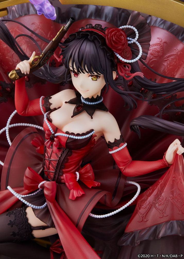 Date A Bullet PVC Statue 1/7 Kurumi Tokisaki: Pigeon Blood Ruby Dress Ver. 33cm - Scale Statue - eStream - Hobby Figures UK
