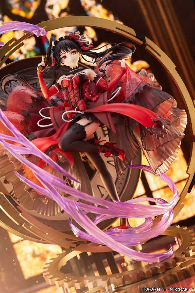 Date A Bullet PVC Statue 1/7 Kurumi Tokisaki: Pigeon Blood Ruby Dress Ver. 33cm - Scale Statue - eStream - Hobby Figures UK