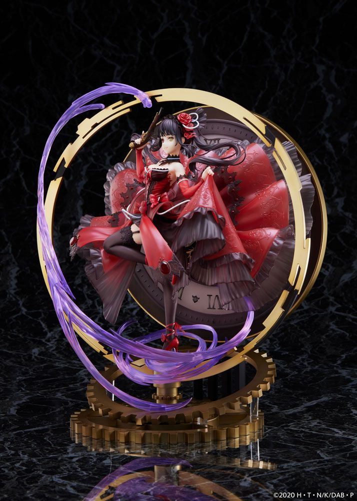 Date A Bullet PVC Statue 1/7 Kurumi Tokisaki: Pigeon Blood Ruby Dress Ver. 33cm - Scale Statue - eStream - Hobby Figures UK