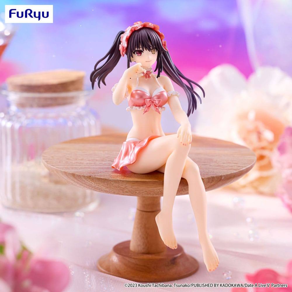 Date A Live V Noodle Stopper PVC Statue Kurumi Tokisaki Swimsuit Pastel Red Color Ver. 15cm - Scale Statue - Furyu - Hobby Figures UK